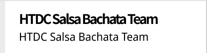 HTDC Salsa Bachata Team